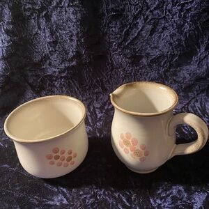 Denby England Gypsy Cream and Sugar Set